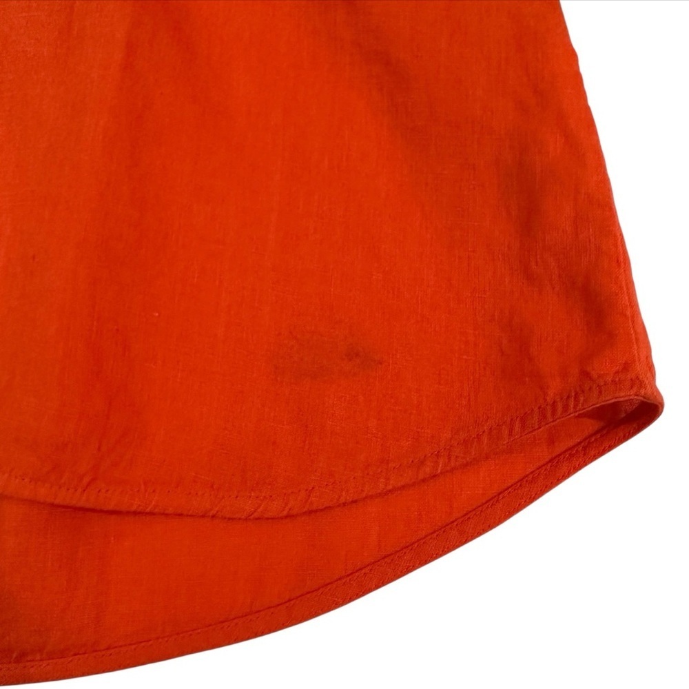J.Crew 100% Linen Tunic Shirt In Brilliant Sunset - Picture 7 of 9
